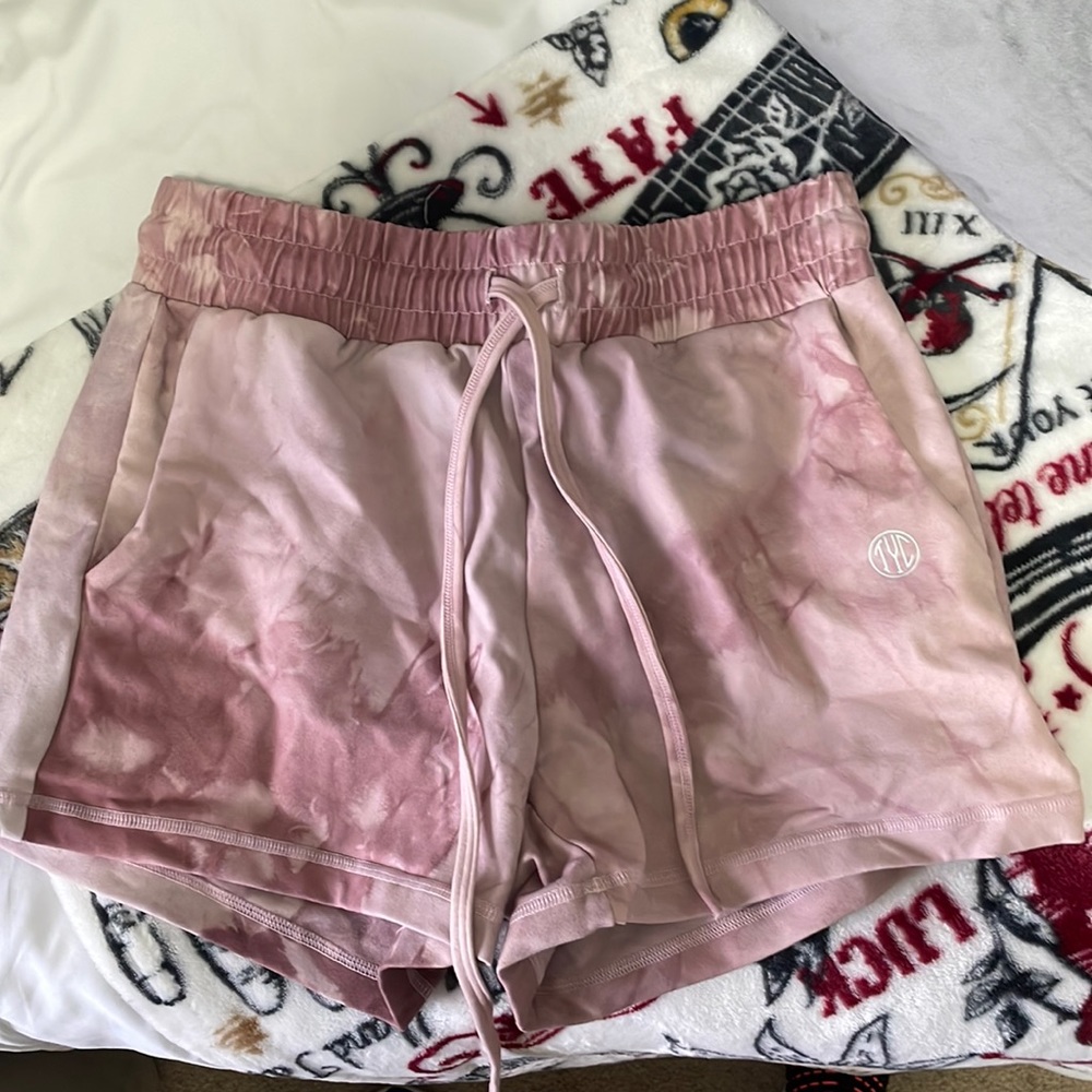 TilYouCollapse pink tye dye shorts